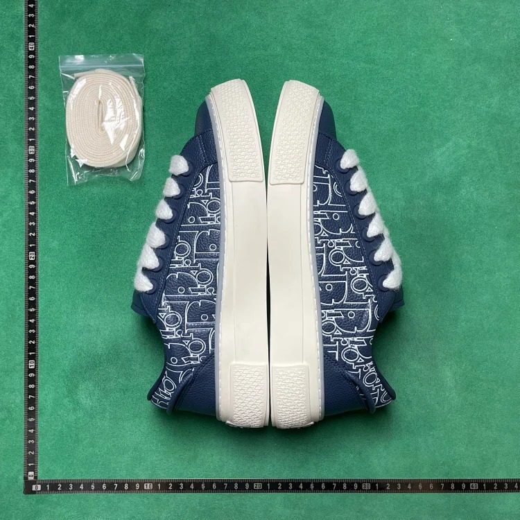 BD9 B33 cow leather round toe lace-up low-cut sneakers image 2