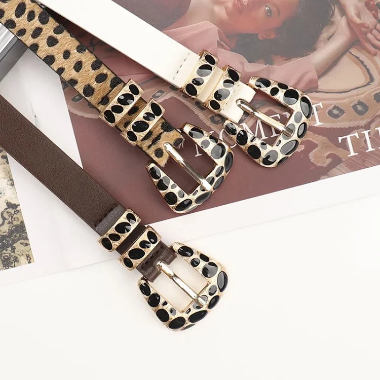 Leopard Buckle Hot Girl Y2K Millennial Style Jeans Belt