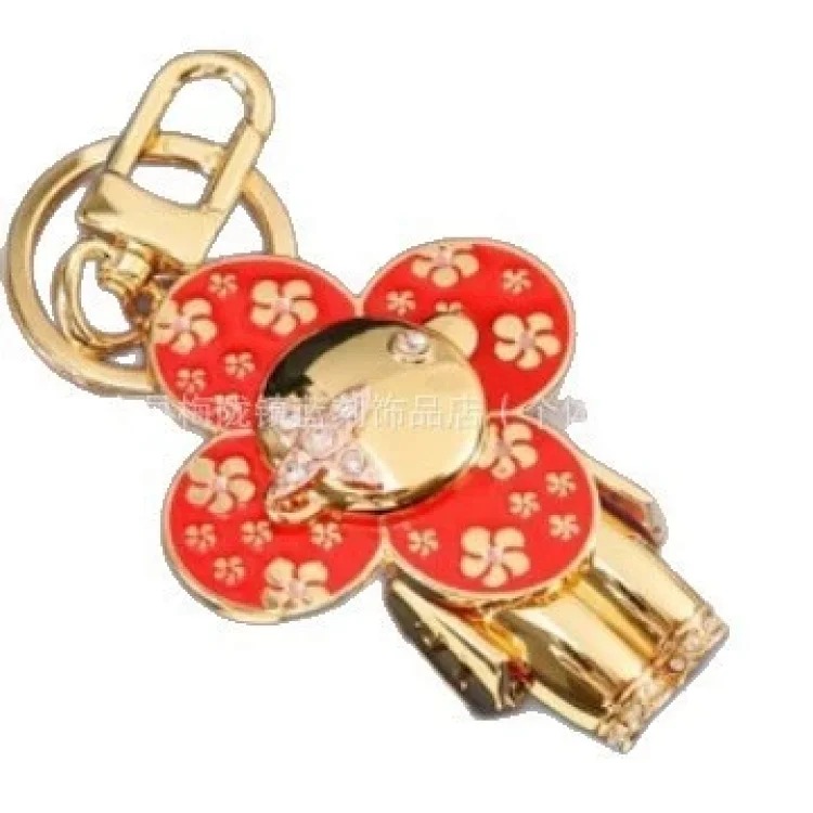Cartoon Sunflower Keychain Leather Metal Cute Doll Versatile Wear-Resistant Fashion Trend Dropshipping