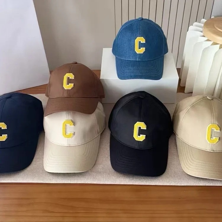 2026 Big C Three-dimensional Letter Baseball Cap Fashionable and Versatile Couple Peaked Cap Men's and Women's Sun Hat Trendy