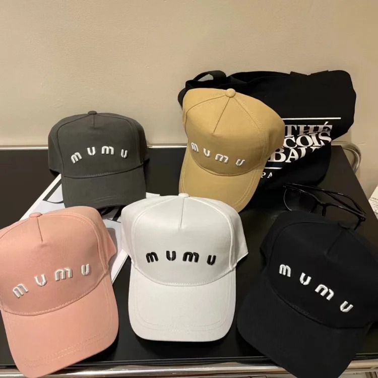 Miujia Correct Letter Embroidery Face-Revealing Small Baseball Cap for Women Versatile Commuting Classic Couple Casual Baseball Cap for Men Mi