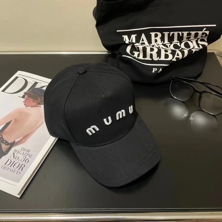 Miujia Correct Letter Embroidery Face-Revealing Small Baseball Cap for Women Versatile Commuting Classic Couple Casual Baseball Cap for Men Mi