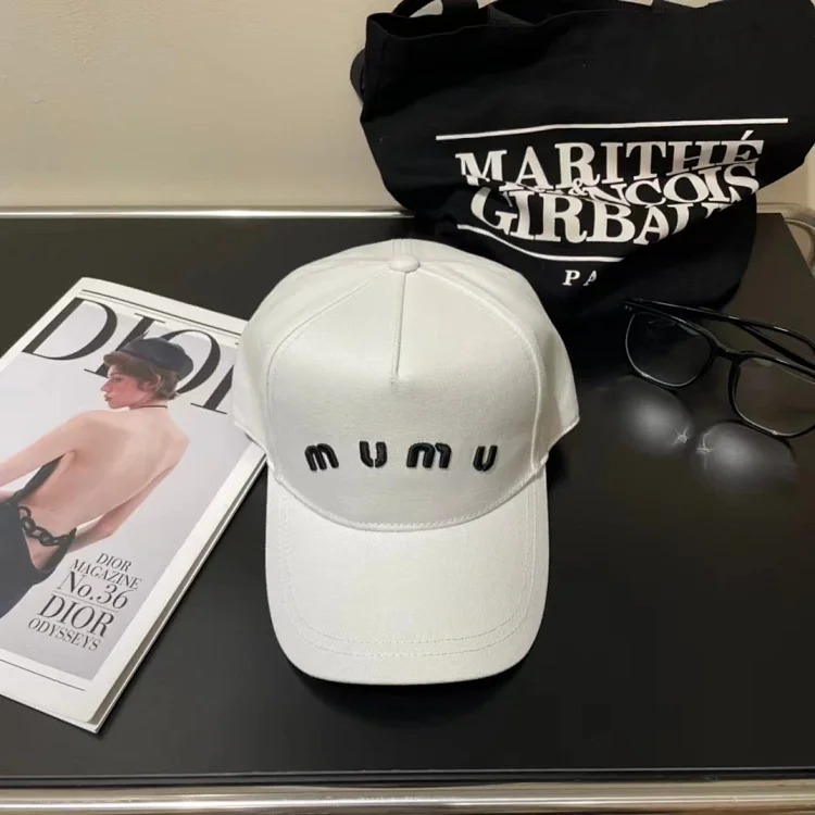 Miujia Correct Letter Embroidery Face-Revealing Small Baseball Cap for Women Versatile Commuting Classic Couple Casual Baseball Cap for Men Mi