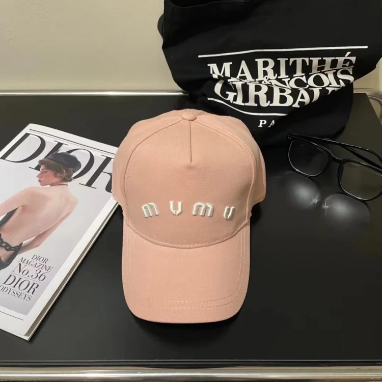 Miujia Correct Letter Embroidery Face-Revealing Small Baseball Cap for Women Versatile Commuting Classic Couple Casual Baseball Cap for Men Mi
