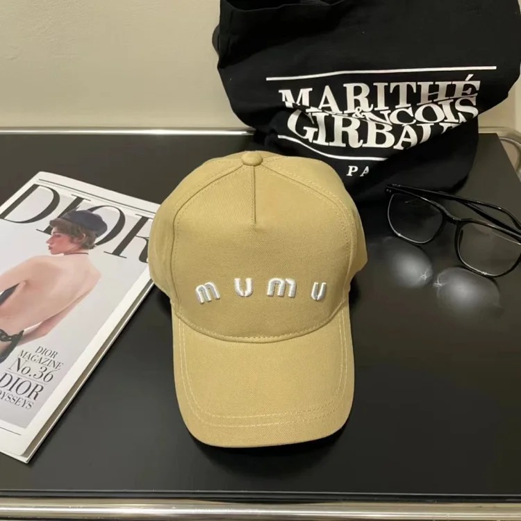 Miujia Correct Letter Embroidery Face-Revealing Small Baseball Cap for Women Versatile Commuting Classic Couple Casual Baseball Cap for Men Mi