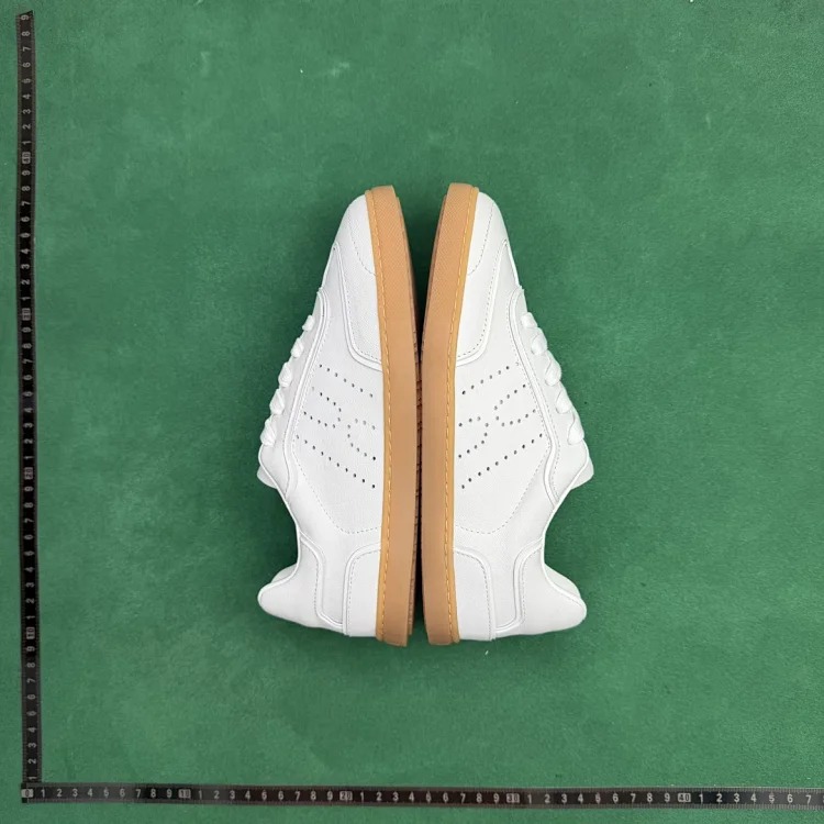 (Customized models ship in 3-7 days) TT2 calfskin round-toe lace-up low-cut sneakers