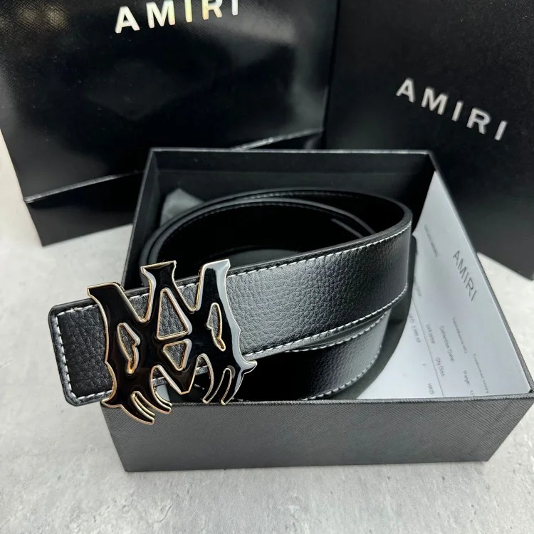 High-end AMR new leather belt Korean-style foreign trade young people's business casual versatile denim in stock image 5