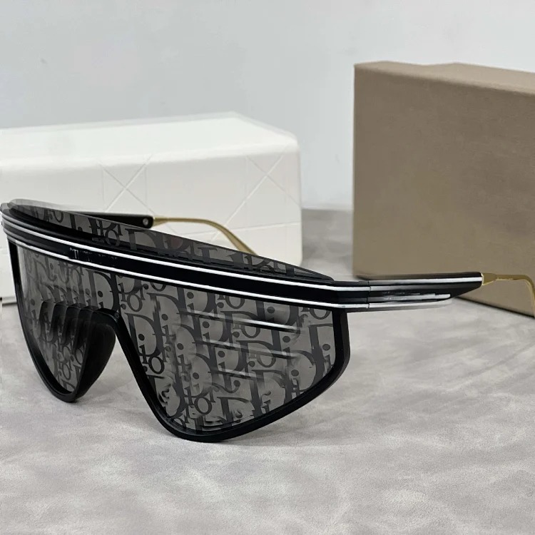 One piece large frame casual fashion sunglasses-CY