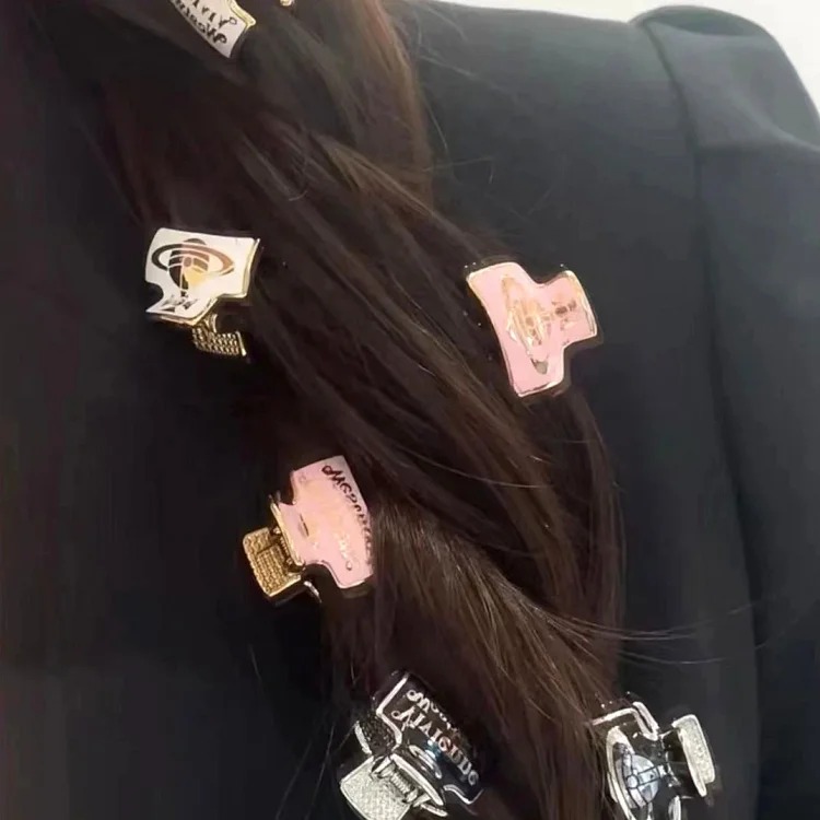 Vivian Sweet Cool Princess Style Colorful Oil Drop Hair Clip Versatile Ins Style Internet Celebrity Clip High-end Saturn Hair Clip