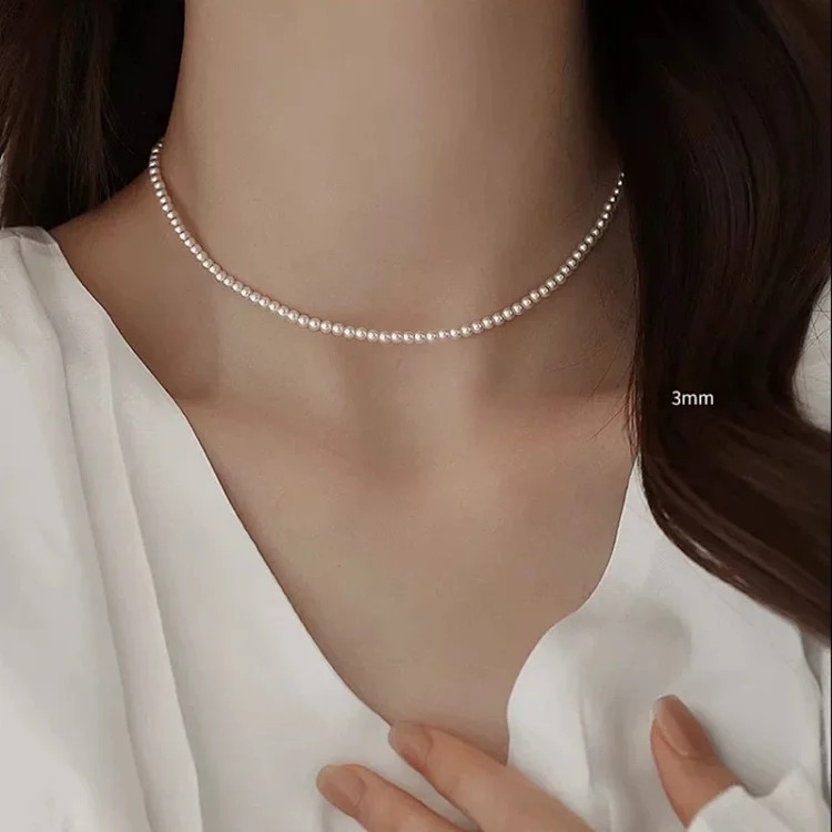 Shijia Pearl Necklace for Women New Daily Versatile Light Luxury Niche Clavicle Chain High-end Necklace Accessories image 2
