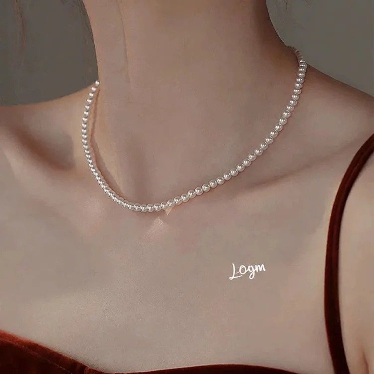 Shijia Pearl Necklace for Women New Daily Versatile Light Luxury Niche Clavicle Chain High-end Necklace Accessories image 4