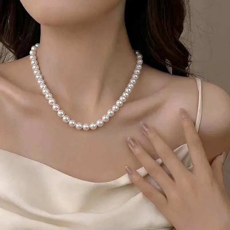 Shijia Pearl Necklace for Women New Daily Versatile Light Luxury Niche Clavicle Chain High-end Necklace Accessories image 6