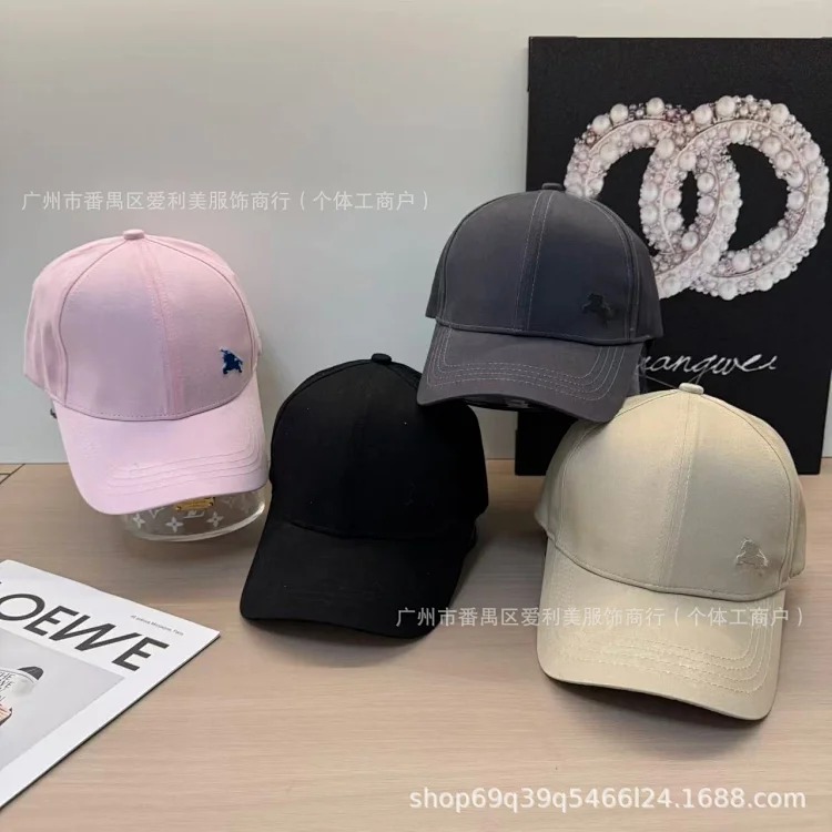 Retro embroidered solid color baseball cap men's spring and summer face-showing small casual peaked cap outdoor sunvisor peaked cap wholesale