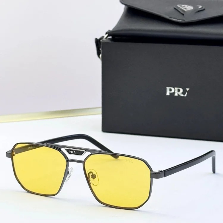 P home fashion personality European and American ins same style metal sunglasses women's business square frame sunglasses men's fashion SPR58Y