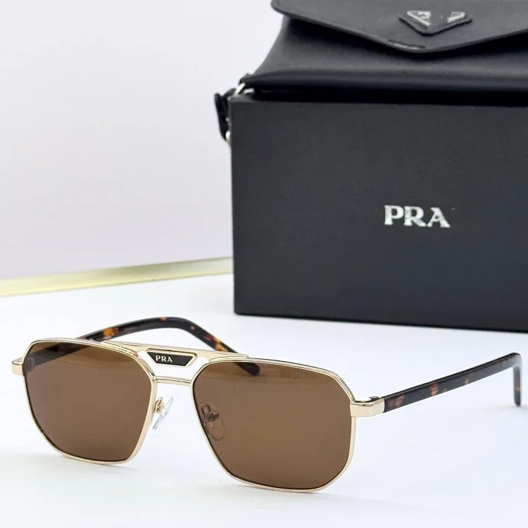 P home fashion personality European and American ins same style metal sunglasses women's business square frame sunglasses men's fashion SPR58Y