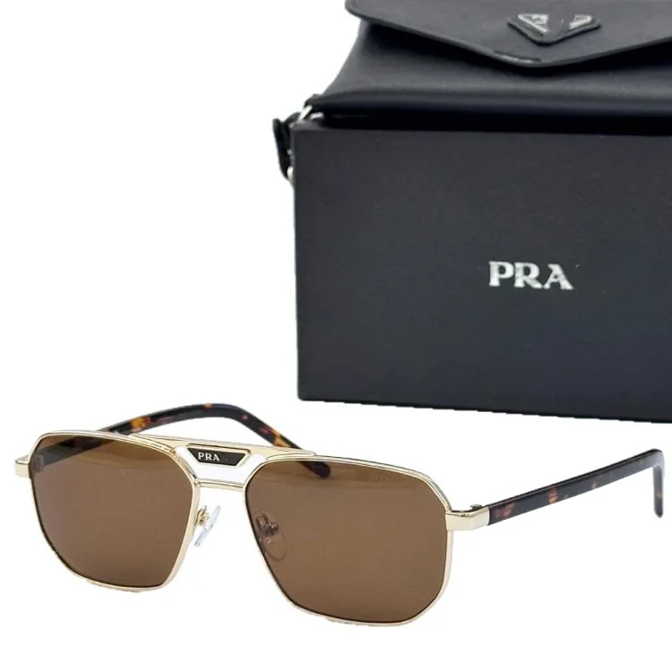 P home fashion personality European and American ins same style metal sunglasses women's business square frame sunglasses men's fashion SPR58Y