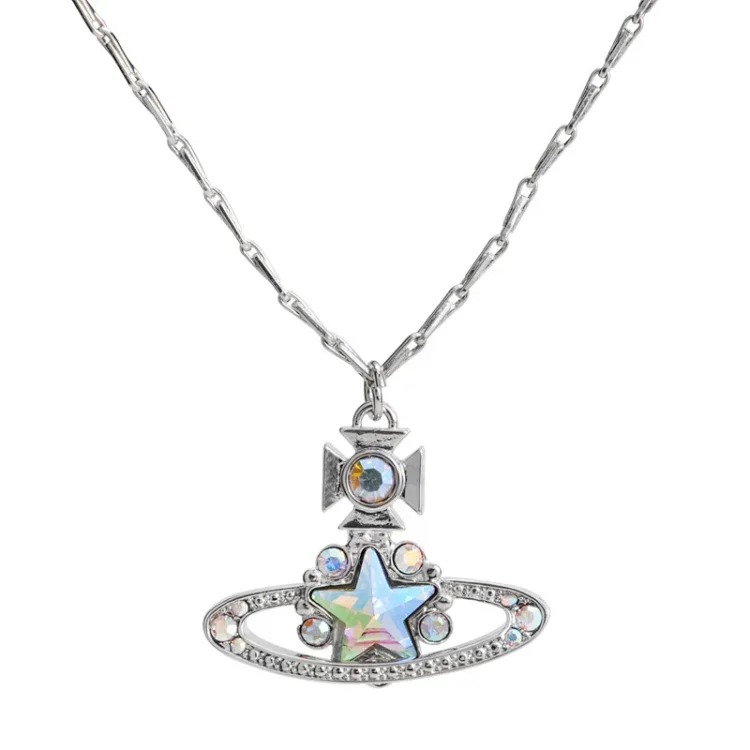 RF. Queen Mother West’s new fire five-pointed star bracelet, high-end design, temperament accessories, niche glass Saturn