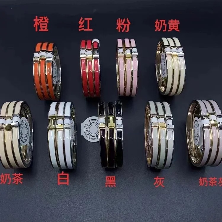 Cross-border hot style high Aimajia H letter buckle bracelet narrow 6mm vacuum plating non-fading bracelet for women