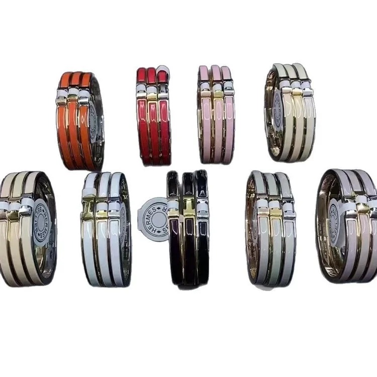 Cross-border hot style high Aimajia H letter buckle bracelet narrow 6mm vacuum plating non-fading bracelet for women