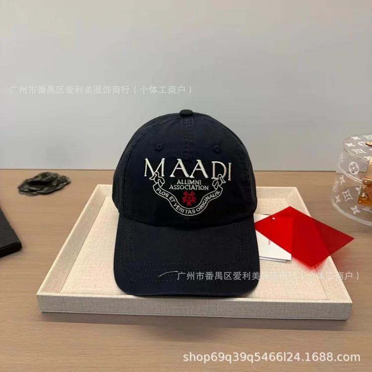 Solid color letter embroidery soft top cotton niche duck cap for women to slim down and reduce age internet celebrity couple baseball cap wholesale