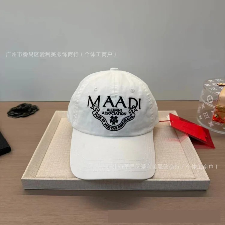 Solid color letter embroidery soft top cotton niche duck cap for women to slim down and reduce age internet celebrity couple baseball cap wholesale