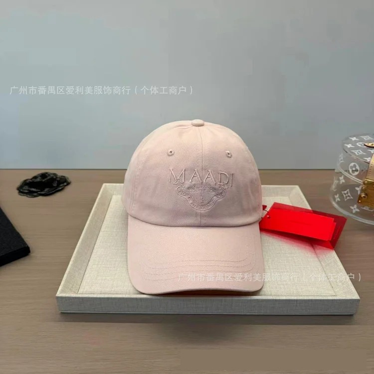 Solid color letter embroidery soft top cotton niche duck cap for women to slim down and reduce age internet celebrity couple baseball cap wholesale
