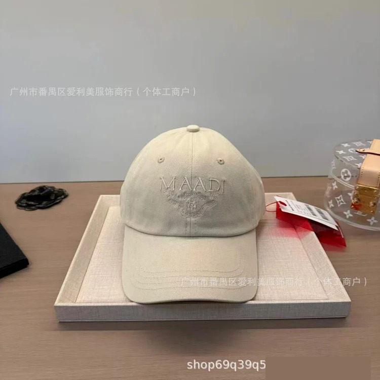 Solid color letter embroidery soft top cotton niche duck cap for women to slim down and reduce age internet celebrity couple baseball cap wholesale