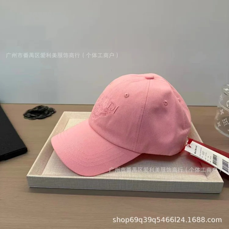 Solid color letter embroidery soft top cotton niche duck cap for women to slim down and reduce age internet celebrity couple baseball cap wholesale