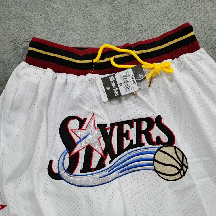 76ers Basketball Pants Dual Four Pocket Embroidered Basketball