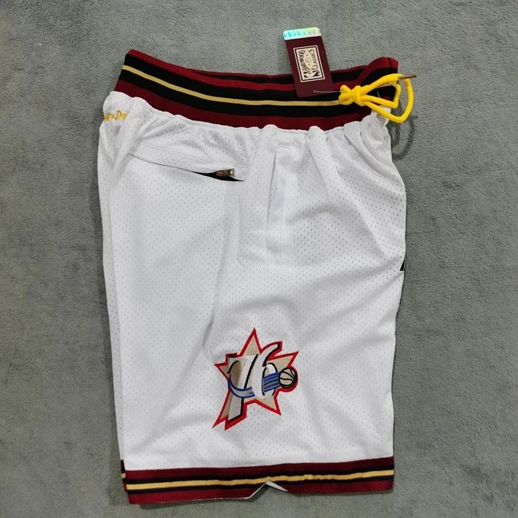 76ers Basketball Pants Dual Four Pocket Embroidered Basketball
