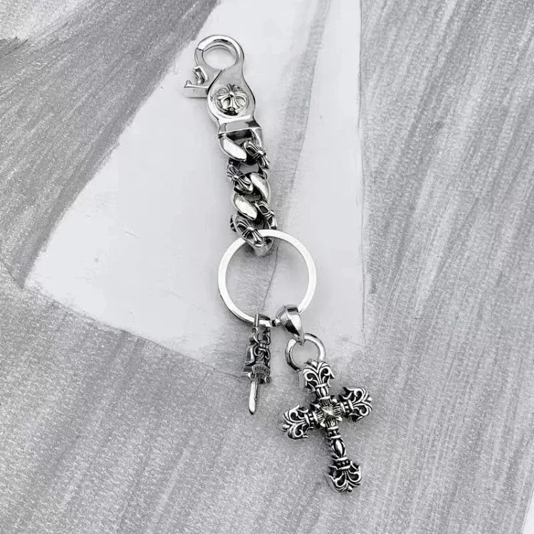 Yuexiang Solid Dice Chain Keychain Bag Chain Retro Personalized Cross Bag Pendant
