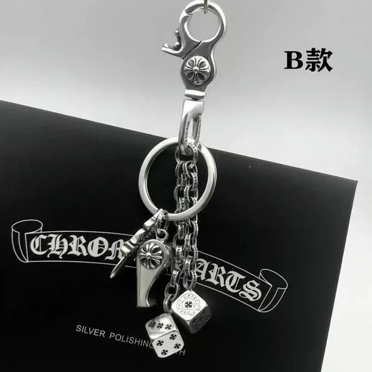 Yuexiang Solid Dice Chain Keychain Bag Chain Retro Personalized Cross Bag Pendant image 3