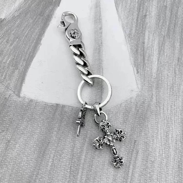 Yuexiang Solid Dice Chain Keychain Bag Chain Retro Personalized Cross Bag Pendant image 5