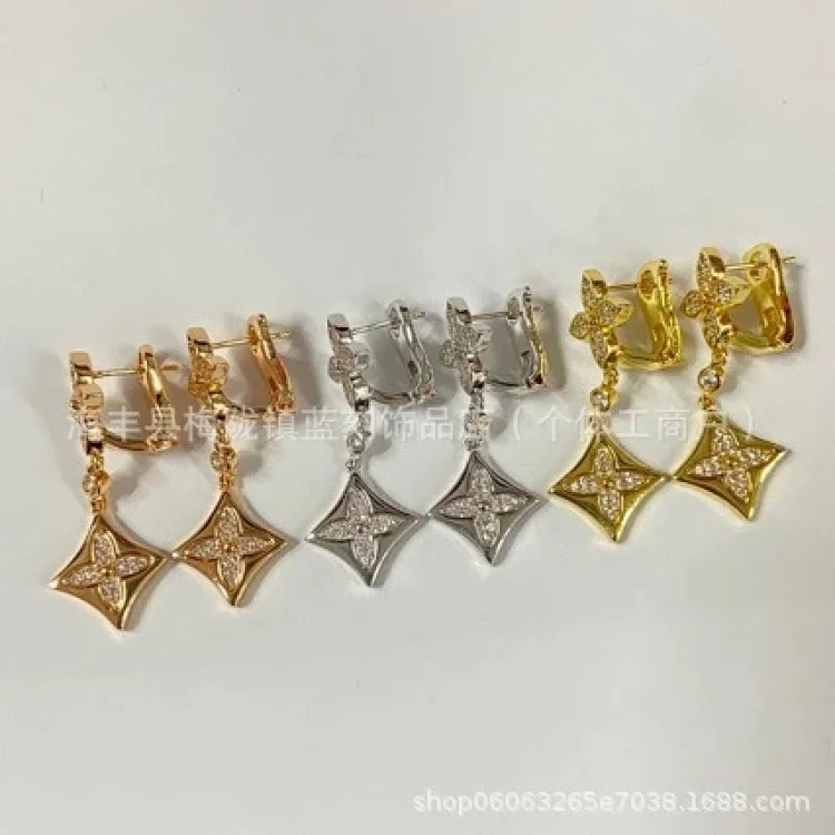 V letter new cross-border European and American earrings for women design niche fashion versatile high-end sense manufacturer direct approval