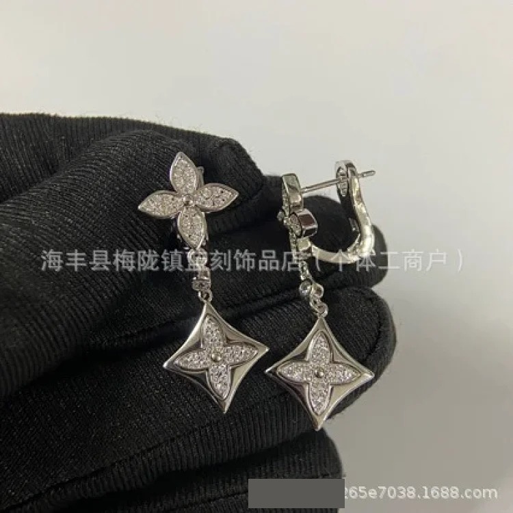 V letter new cross-border European and American earrings for women design niche fashion versatile high-end sense manufacturer direct approval