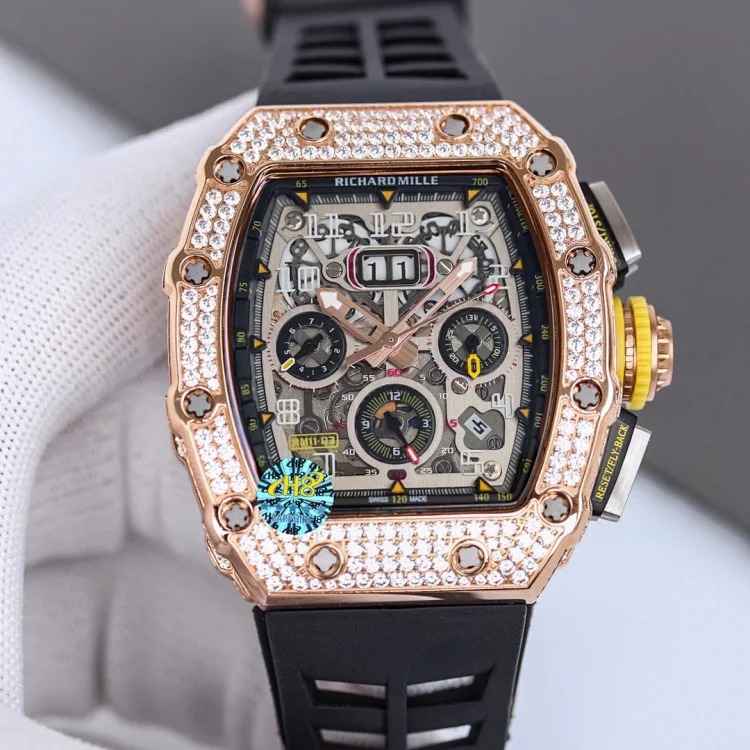 RICHARD MILLE RM11-03 series new full diamond shell men's watch⌚️