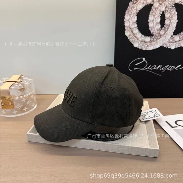 New hat men's hard top embroidered baseball cap Korean solid color casual outdoor peaked cap letter embroidered hat