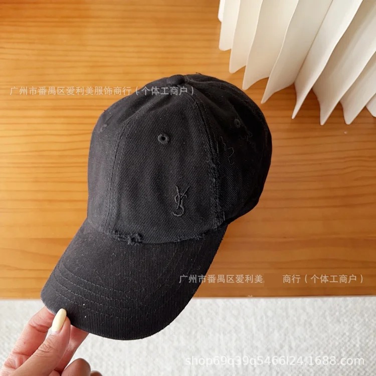 Korean style soft top solid color peaked cap casual trendy men's curved brim sports hat American simple baseball hat women's spring and summer