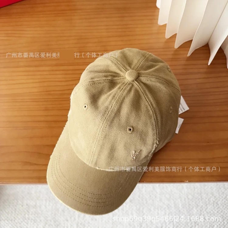 Korean style soft top solid color peaked cap casual trendy men's curved brim sports hat American simple baseball hat women's spring and summer