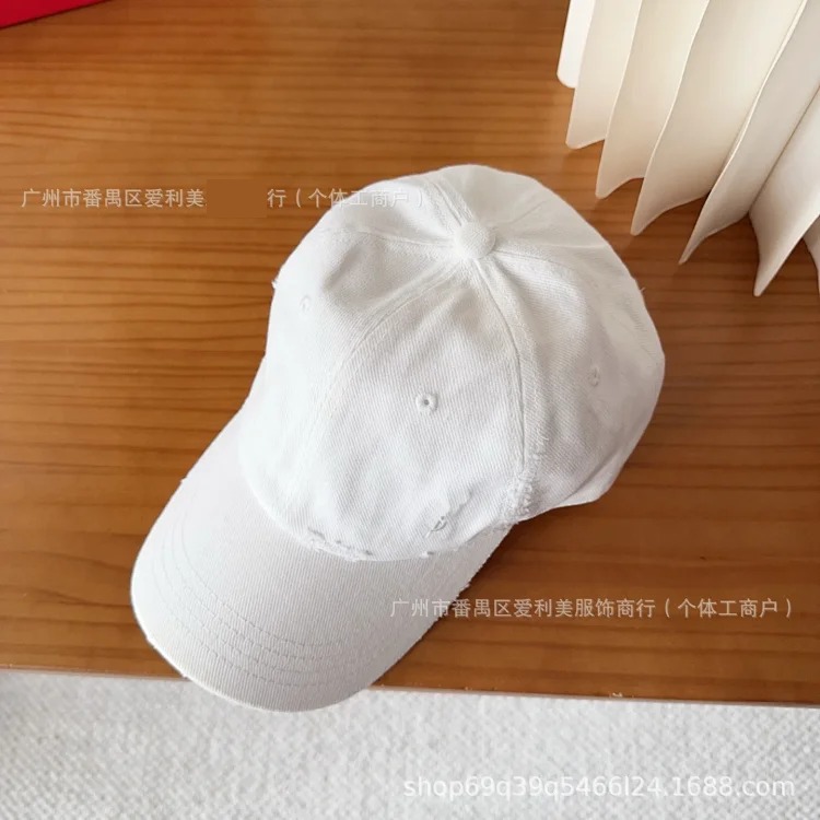 Korean style soft top solid color peaked cap casual trendy men's curved brim sports hat American simple baseball hat women's spring and summer