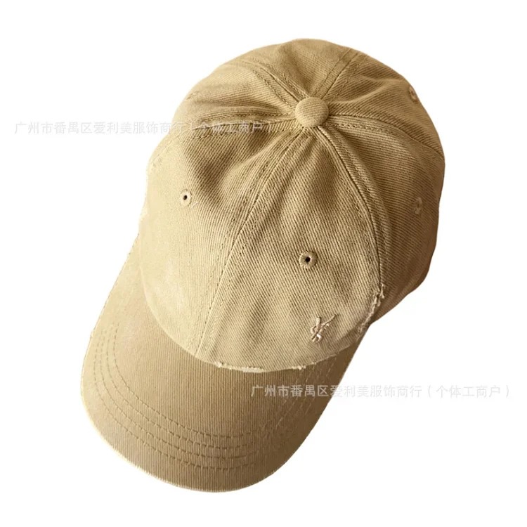 Korean style soft top solid color peaked cap casual trendy men's curved brim sports hat American simple baseball hat women's spring and summer
