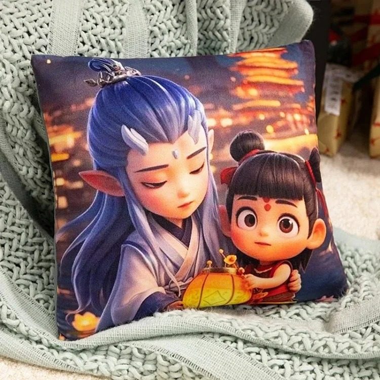SXRE- Nezha 2 pillow Ao Bing Mo Tong Nao Hai Hai Long Wang Ao Guang Ao Run living room sofa pillow bedroom bedside cushion +86 18396015120 image 3