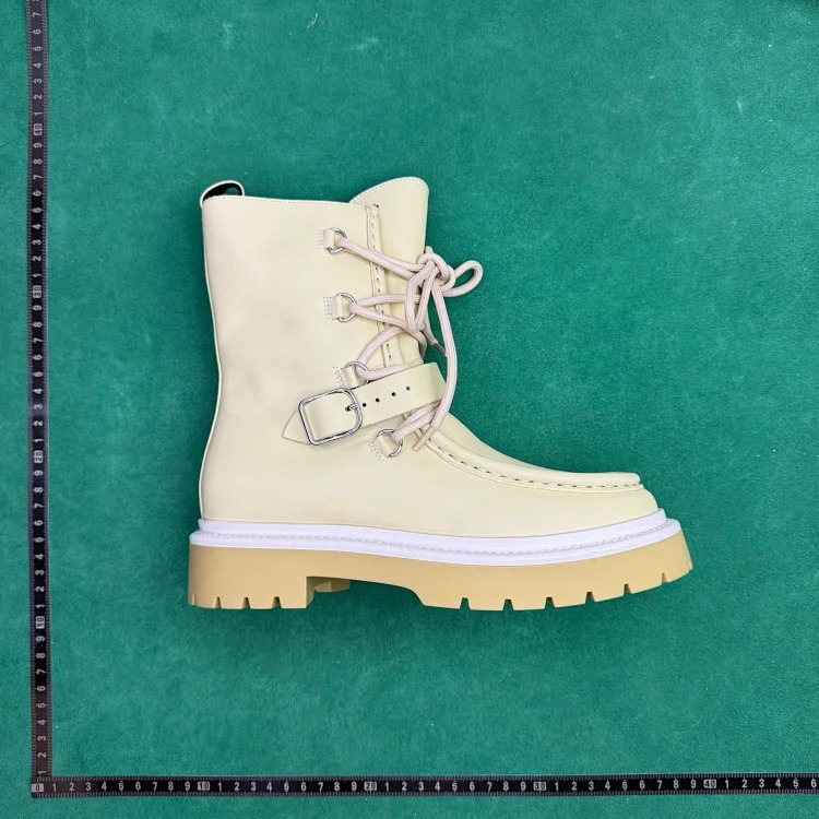 (Customized models ship in 3-7 days) TT 8 calfskin round toe lace-up ankle boots image 3