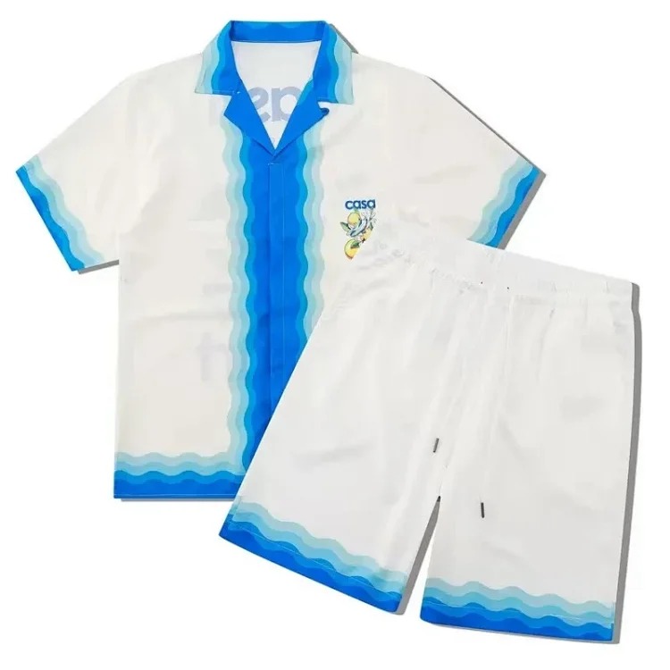BZ20-2025 Summer Short Sleeve Printed Suit image 3