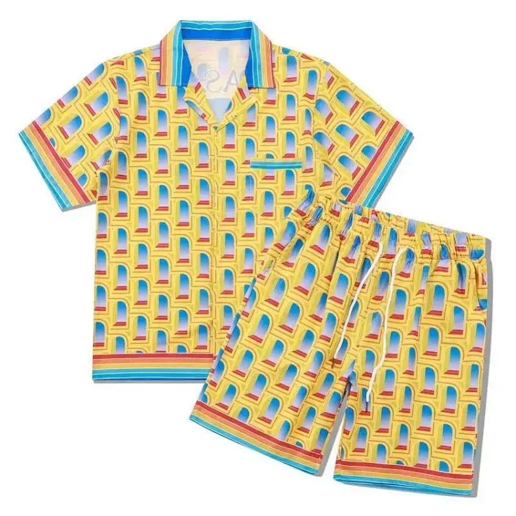 BZ20-2025 Summer Short Sleeve Printed Suit image 4