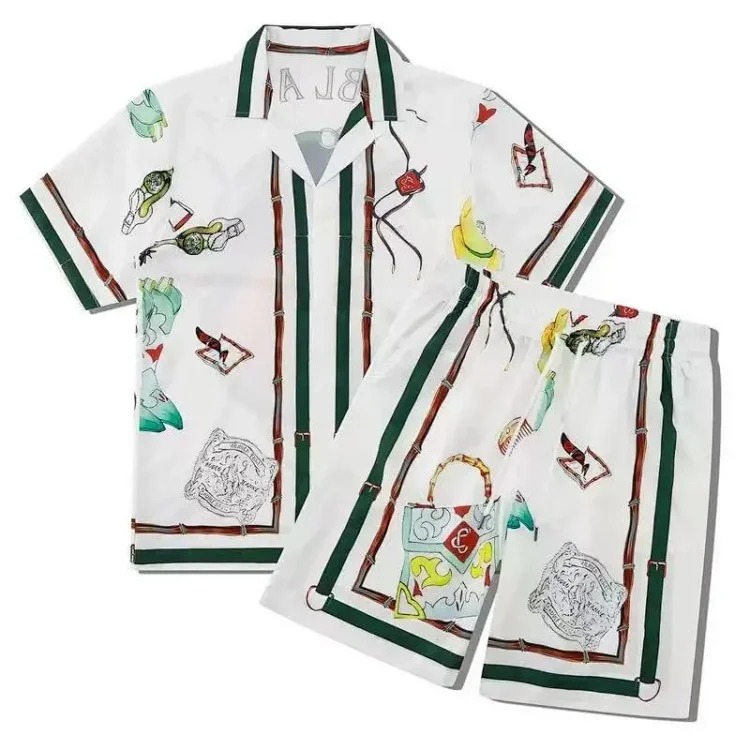 BZ20-2025 Summer Short Sleeve Printed Suit image 6