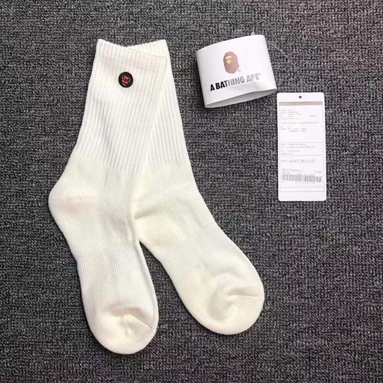 Bape A Bathing APE Socks New Ape Head Macaron Little Hericium Embroidered Couple Socks Popular Korean Couple Trendy Socks image 2