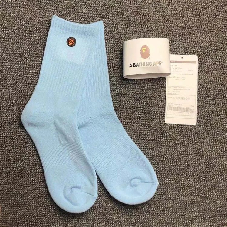 Bape A Bathing APE Socks New Ape Head Macaron Little Hericium Embroidered Couple Socks Popular Korean Couple Trendy Socks image 5