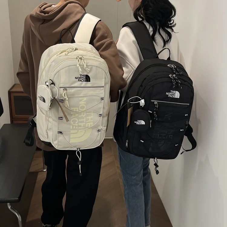 Adidas The Nrth Fce Street Fashion Casual Backpack Men's and Women's Large Capacity Sports Backpack Computer Bag Campus High School College Student Bag