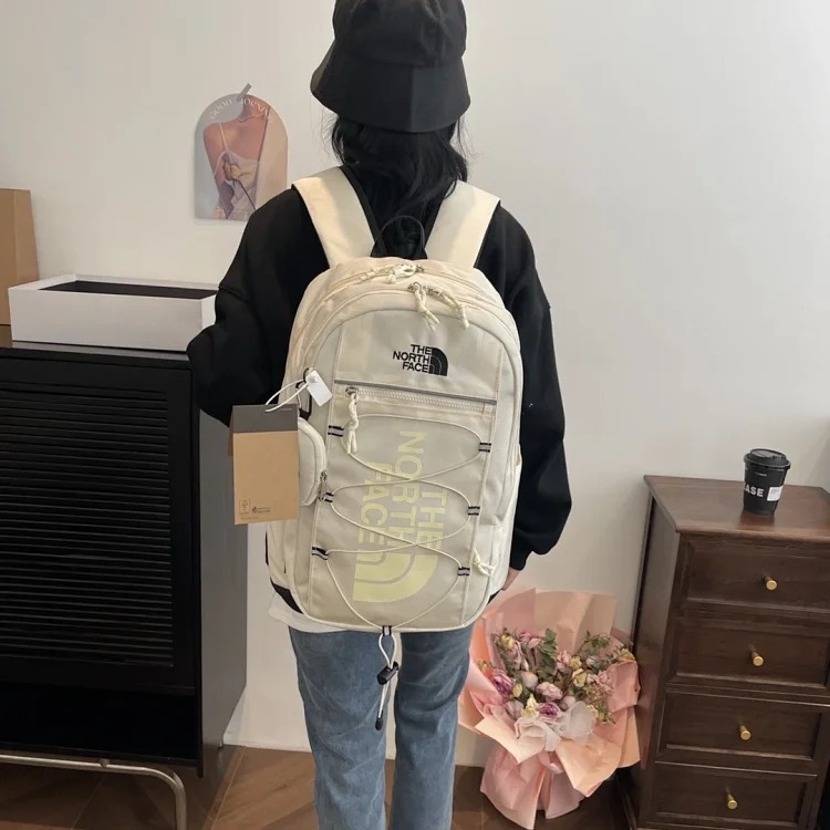 Adidas The Nrth Fce Street Fashion Casual Backpack Men's and Women's Large Capacity Sports Backpack Computer Bag Campus High School College Student Bag